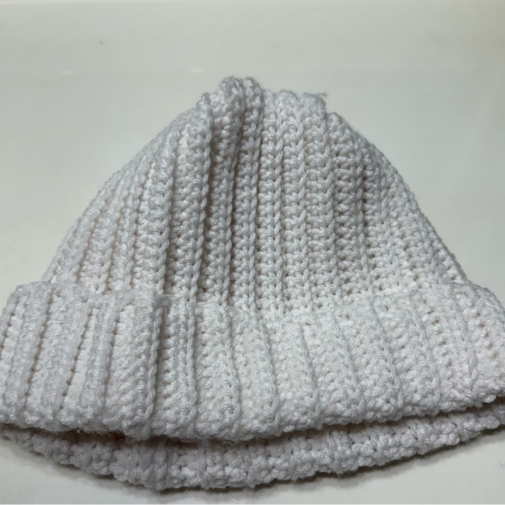 Cozy White Knit Beanie